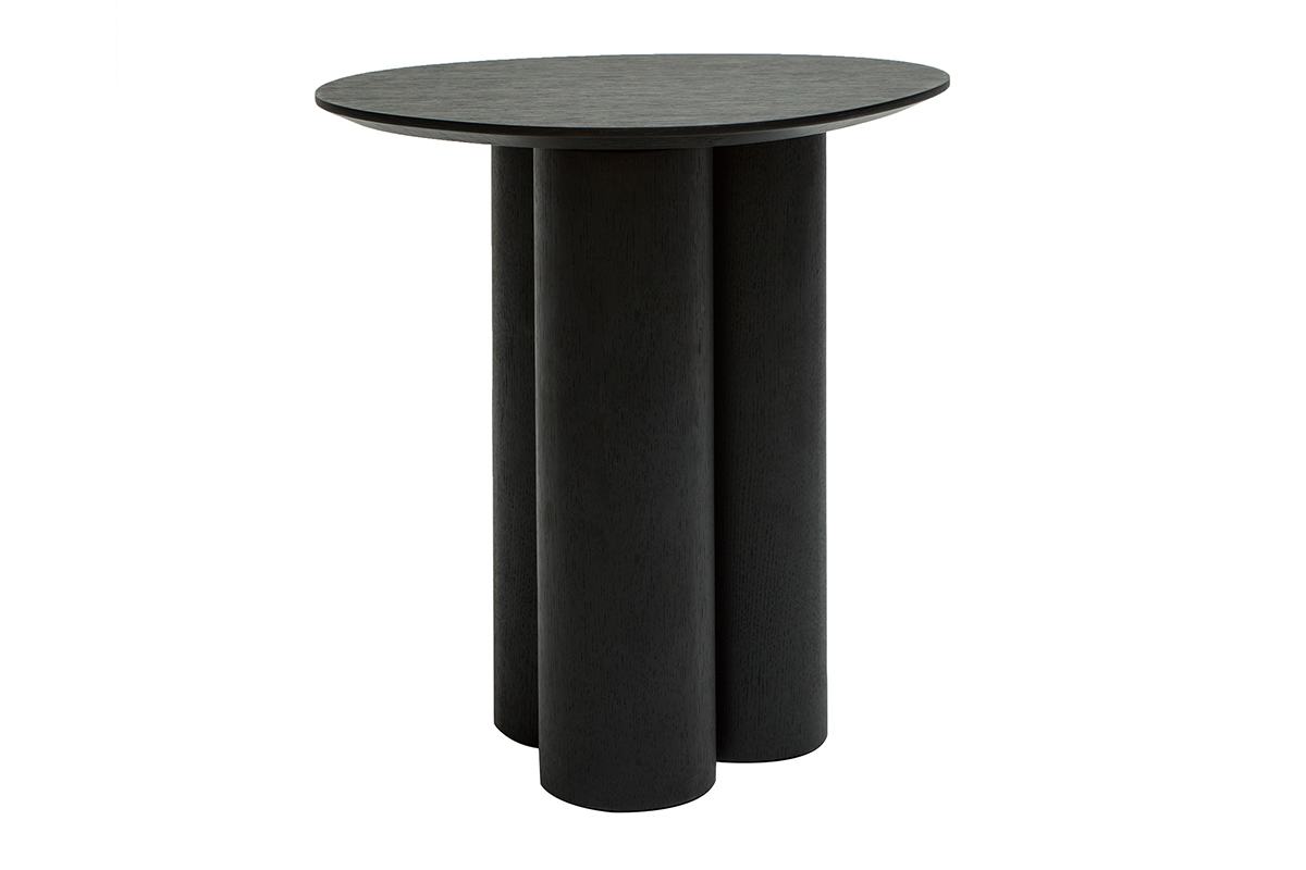 Table d'appoint design bois noir L44 cm HOLLEN