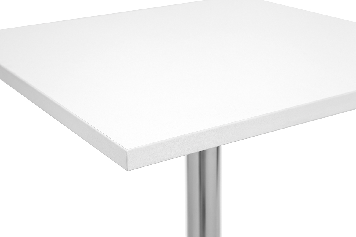 Table de bar design carre blanche L60 cm JACK