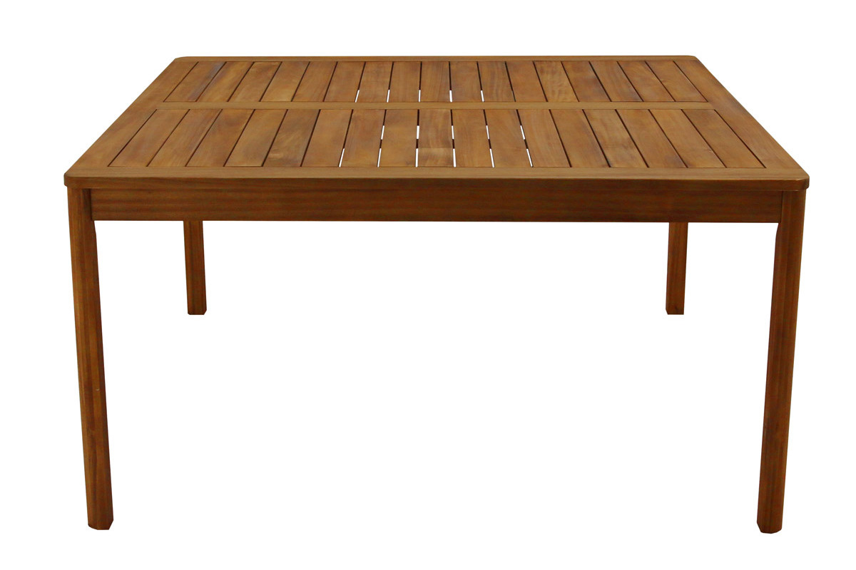 Table de jardin carre en bois massif L147 cm AKIS