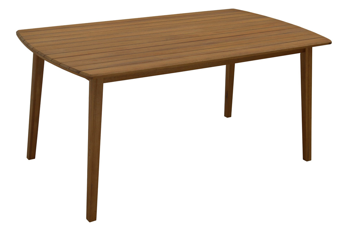 Table de jardin rectangulaire en bois massif L160 cm CANOPEE