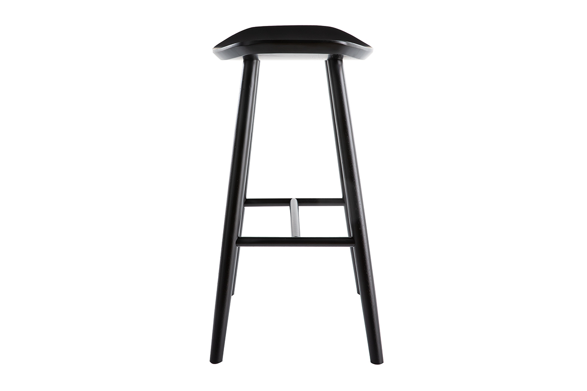 Tabouret de bar bois noir H65 cm DEMORY