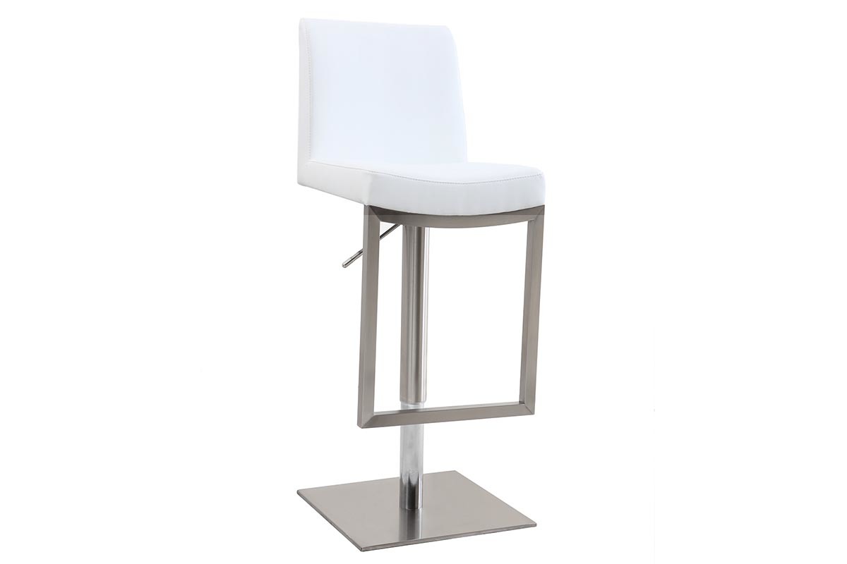 Tabouret de bar design blanc KYLE