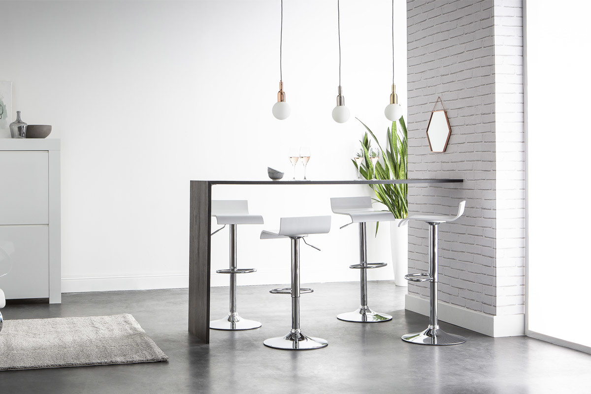 Tabouret de bar design blanc SURF V2