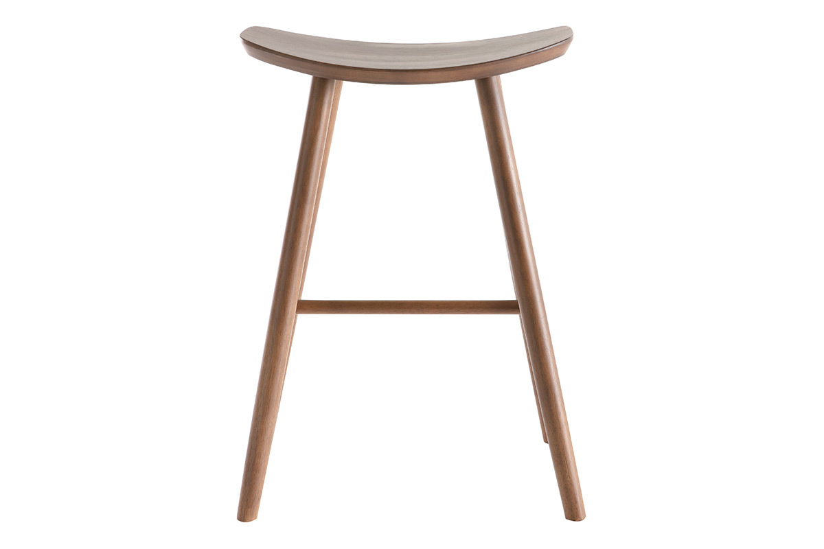 Tabouret de bar design noyer H65 cm DEMORY