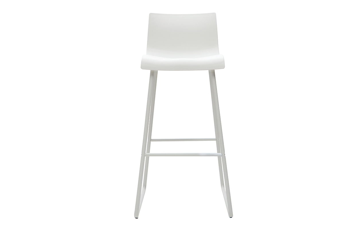 Tabourets de bar design blanc 76 cm (lot de 2) ONA