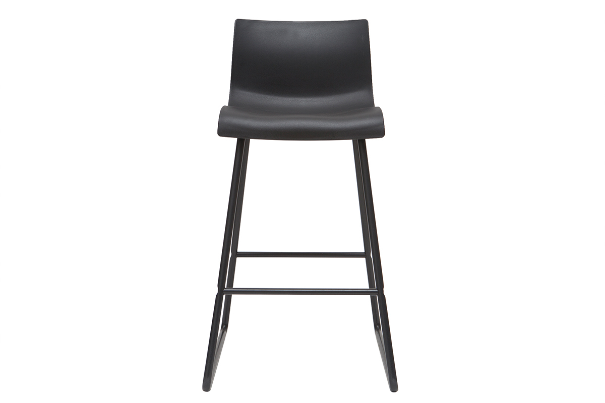 Tabourets de bar design noir 65 cm (lot de 2) ONA