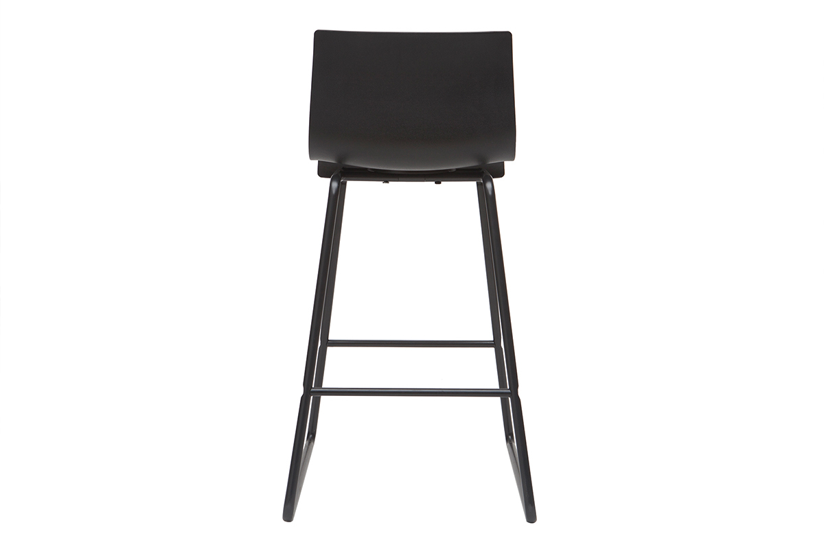 Tabourets de bar design noir 65 cm (lot de 2) ONA