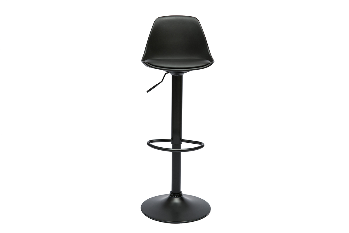 Tabourets de bar design noirs (lot de 2) STEEVY