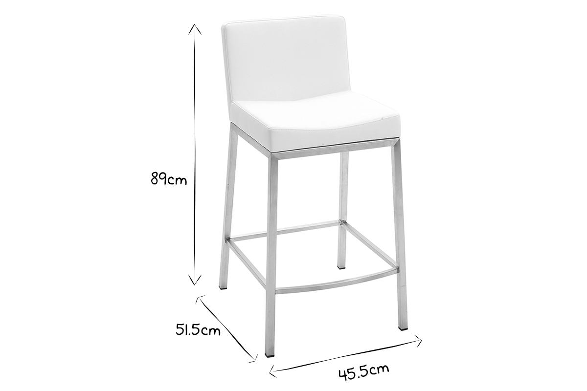 Tabourets de bar design noirs H66 cm (lot de 2) EPSILON