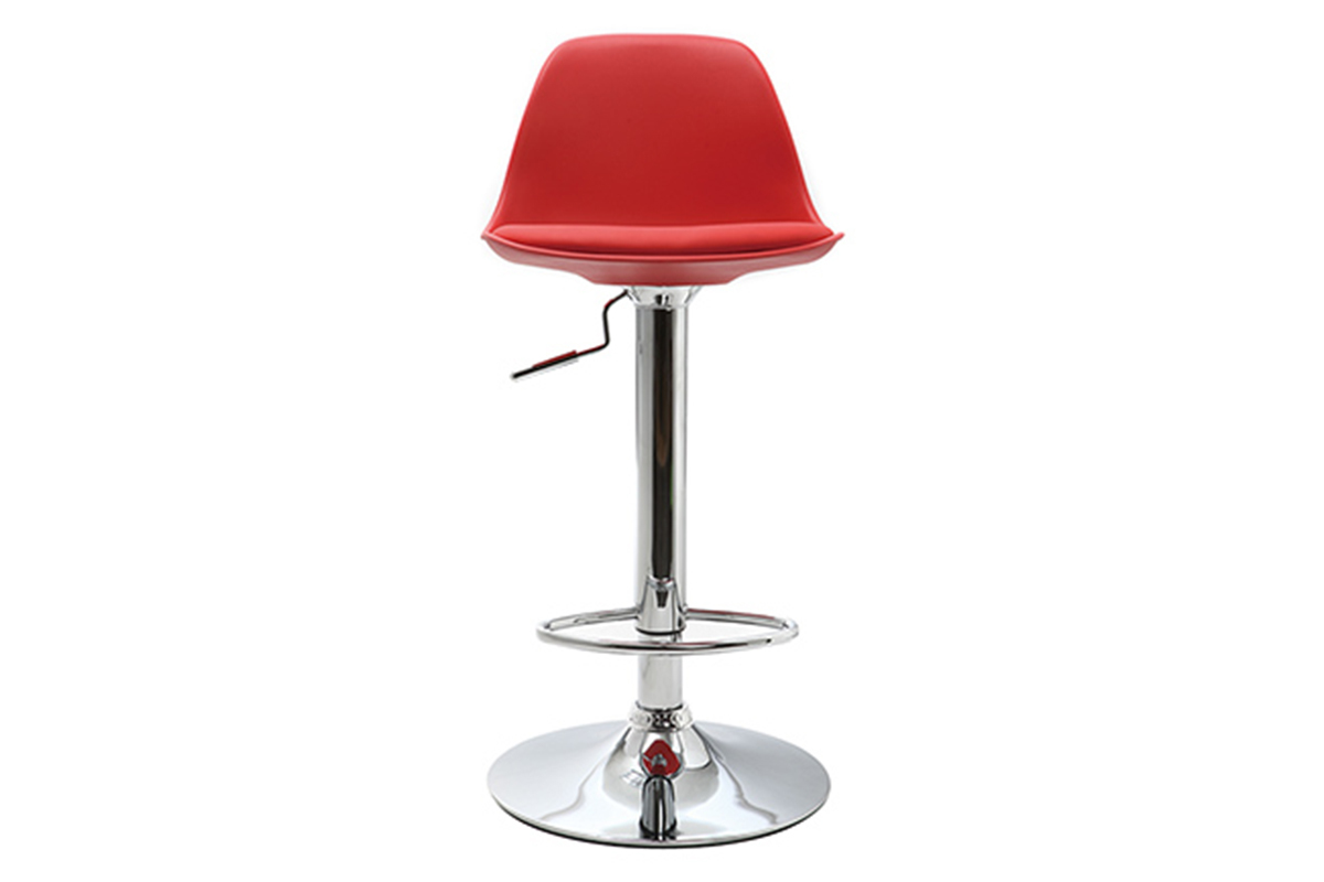 Tabourets de bar design rouges (lot de 2) STEEVY