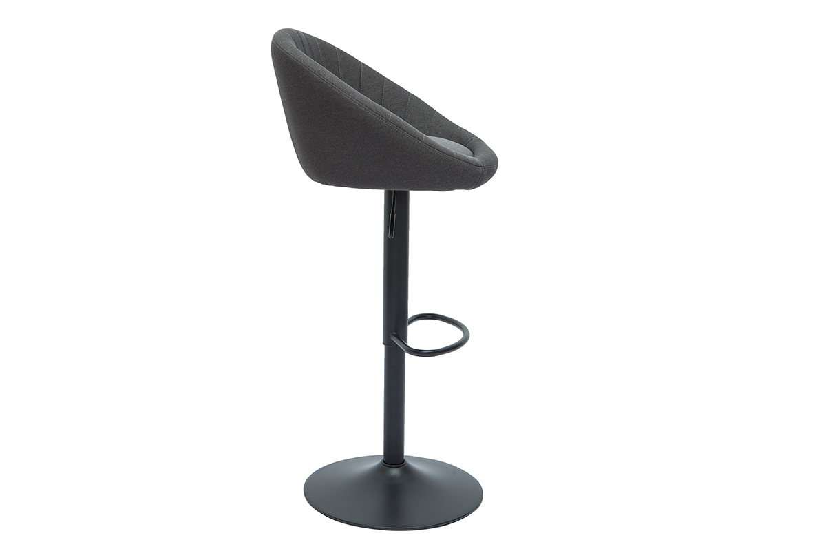 Tabourets de bar rglables design gris anthracite (lot de 2) SHERU