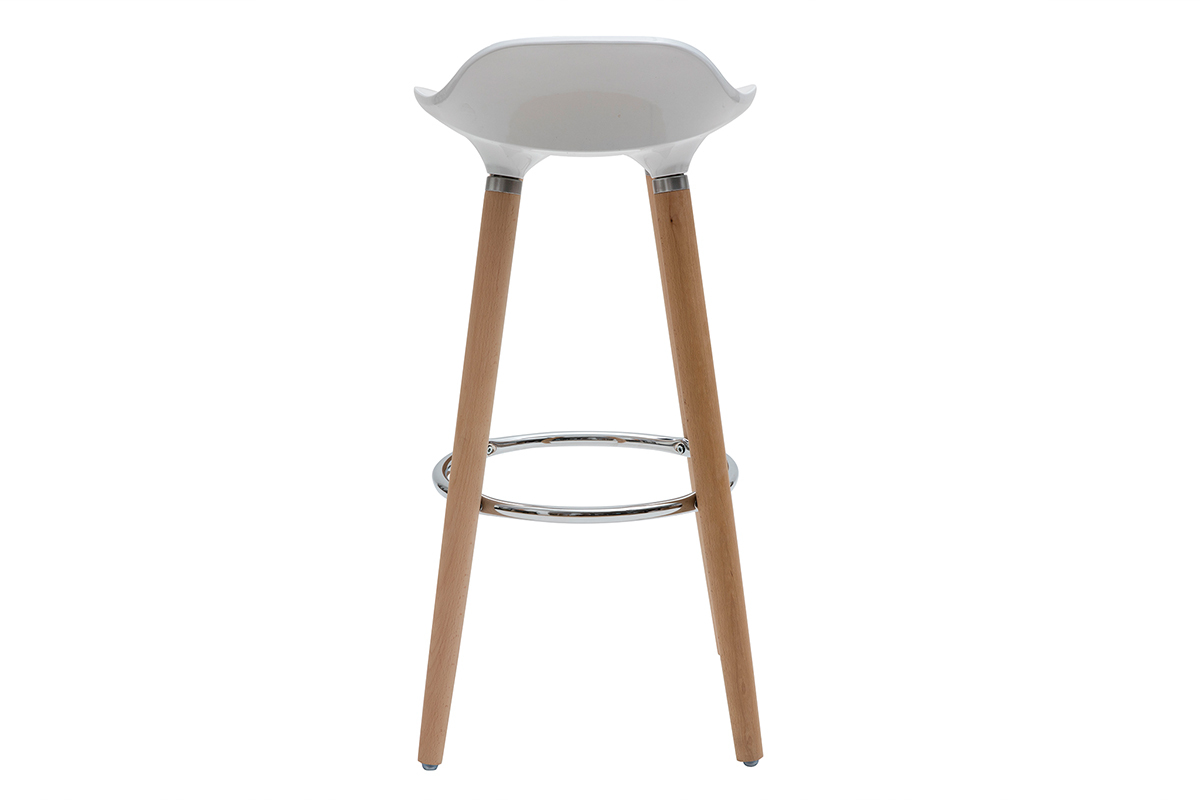 Tabourets de bar scandinaves blancs (lot de 2) GILDA