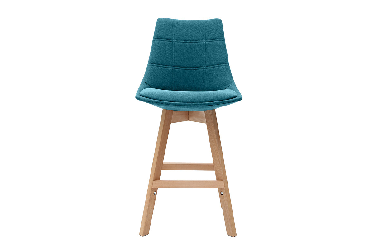 Tabourets de bar scandinaves bleu canard 65 cm (lot de 2) MATILDE