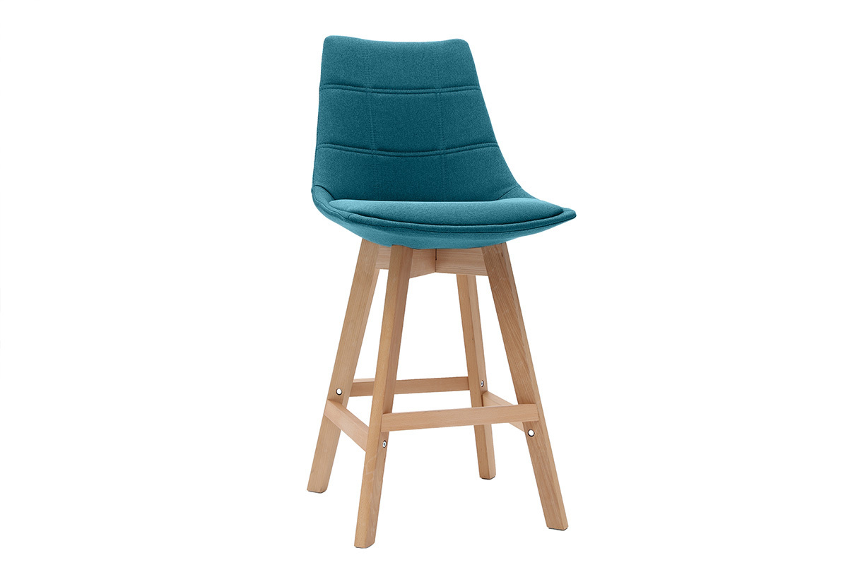 Tabourets de bar scandinaves bleu canard 65 cm (lot de 2) MATILDE