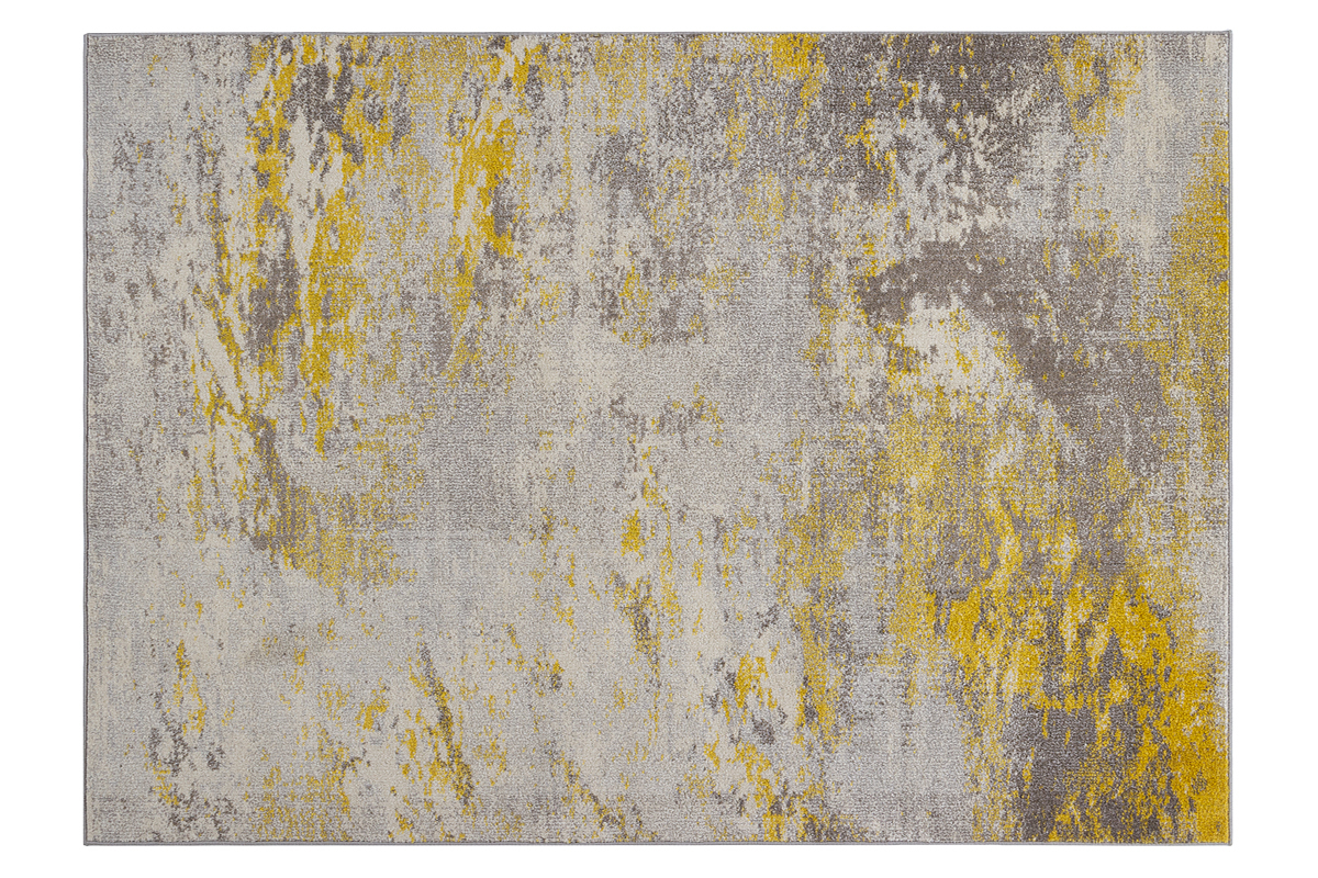 Tapis rectangulaire  motif abstrait jaune 160 x 230 cm CAPS