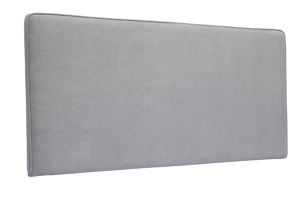 Tte de lit  suspendre en tissu effet velours gris L160 cm LILY