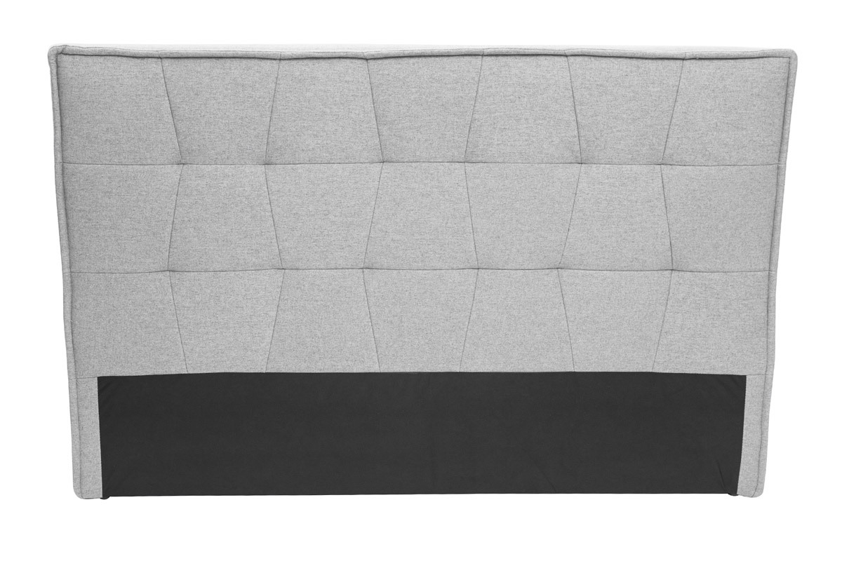 Tte de lit en tissu gris L150 cm SUKA