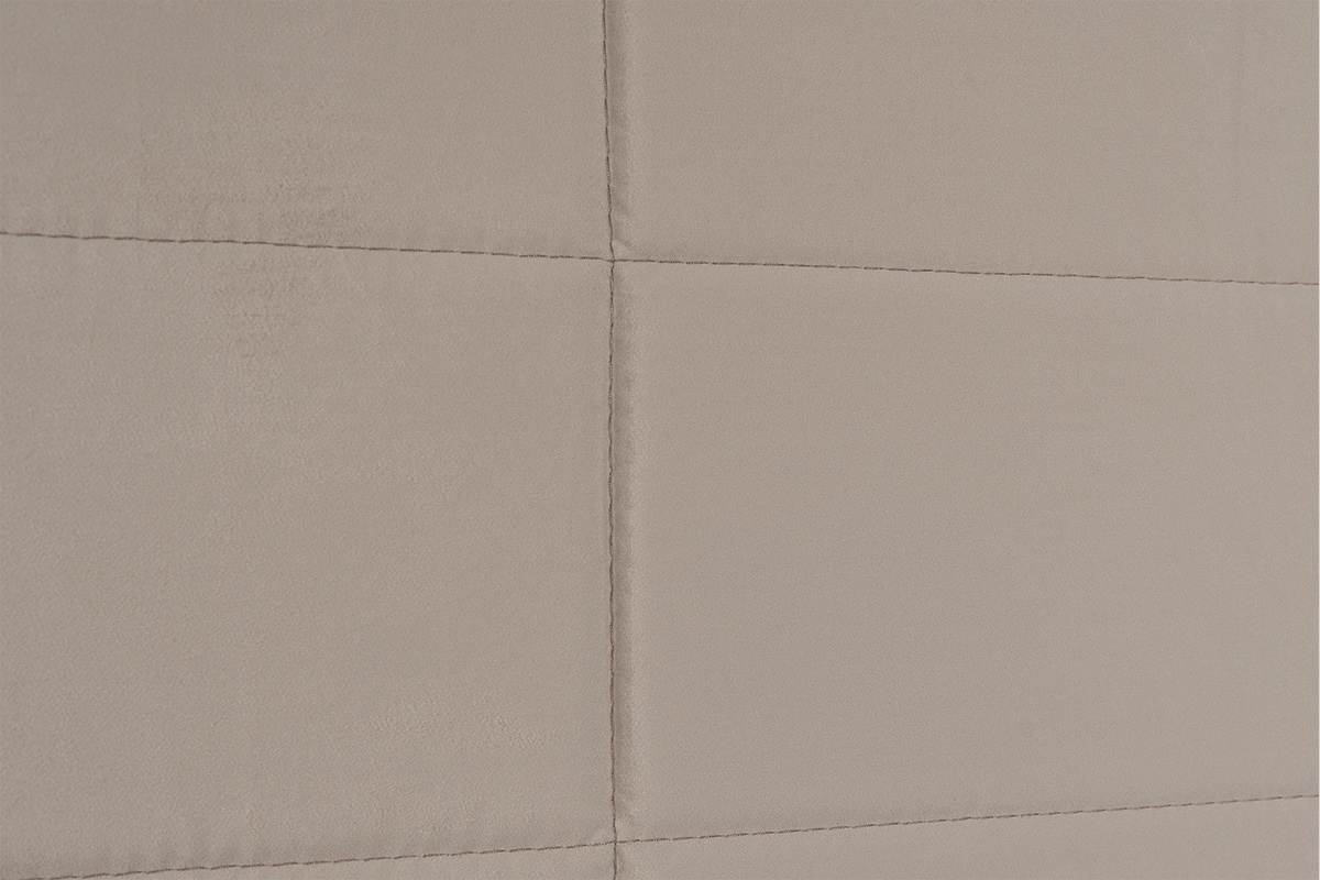 Tte de lit moderne en tissu velours taupe L160 cm ANATOLE